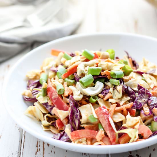 Thai Slaw with Cashew Curry Sauce
