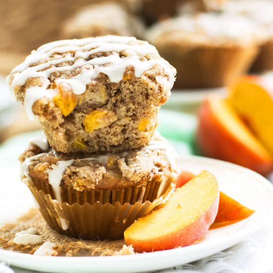 Peaches & Cream Crumb Muffins