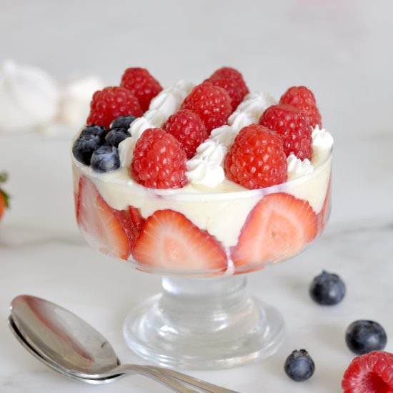 Berry-Custard Cream Cups