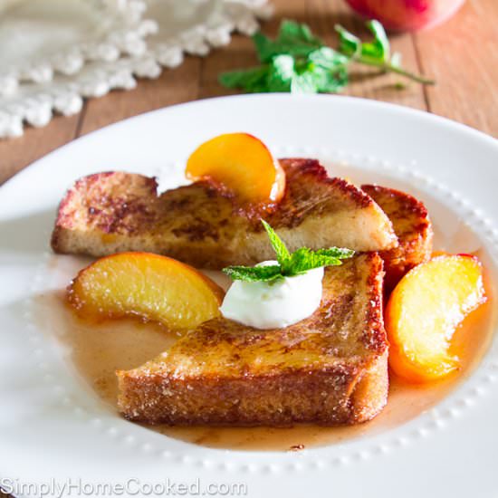Caramelized Peach French Toast