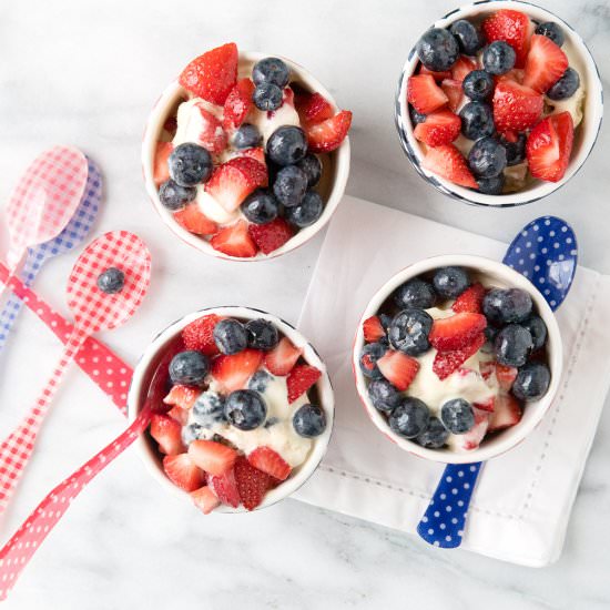Red, White and Blue Ice Cream