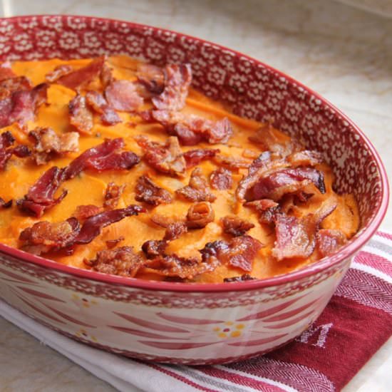 Sweet Potato Casserole with Bacon