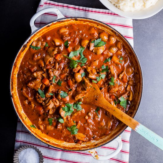 Chicken, Tomato and Mushroom Stew