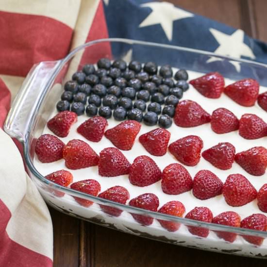 Berry Cheesecake Flag Dessert