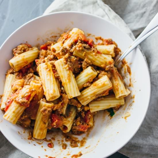 Rigatoni with Eggplant