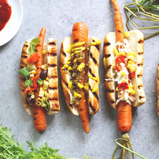 Fourth of July Carrot Dogs