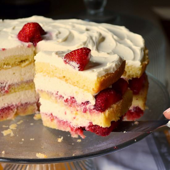 Strawberry Cream Cake