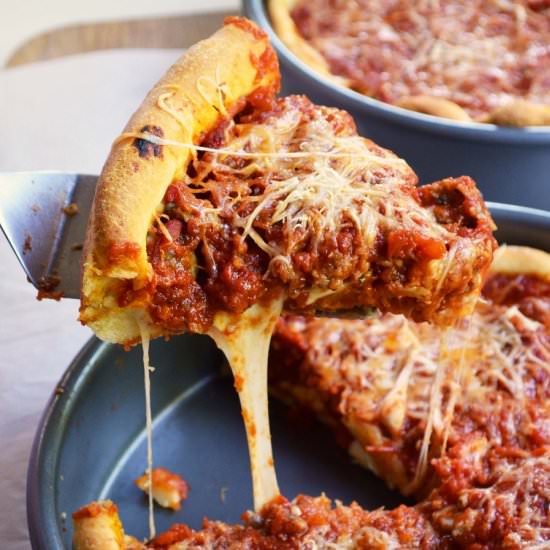 Chicago-Style Deep Dish Pizza