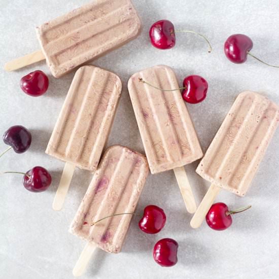 Cherry Vanilla Popsicles {Vegan}