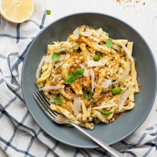 Lemon Basil Courgette Pasta