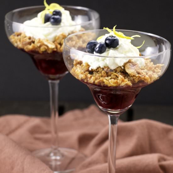 Blueberry Crunch with Goat Cheese