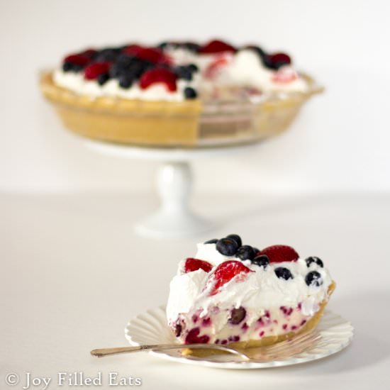 Berries & Cream Ice Cream Pie