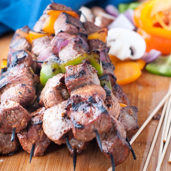Striploin Steak Shish Kabobs