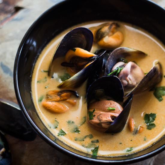 Mussel Saffron Soup