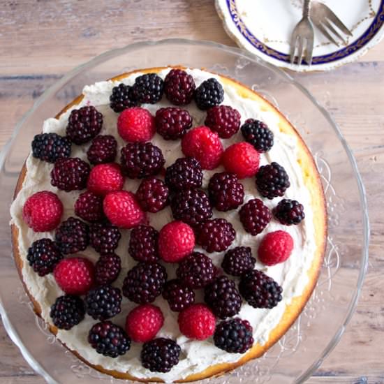 Healthy Almond Berry Cake