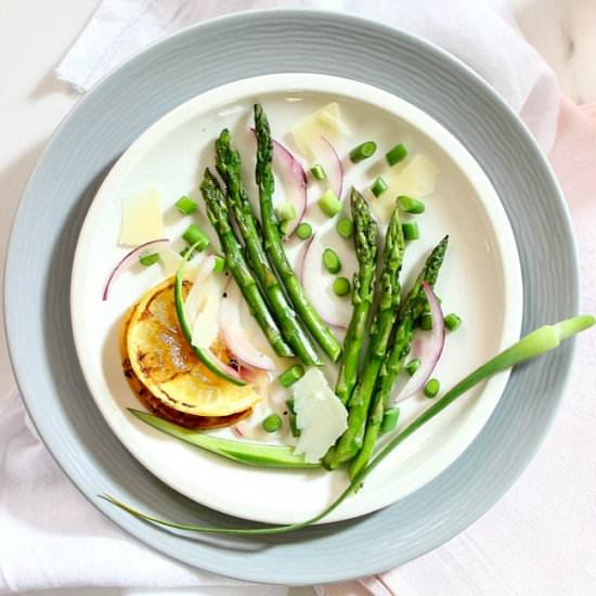 Roasted Asparagus and Garlic Scapes