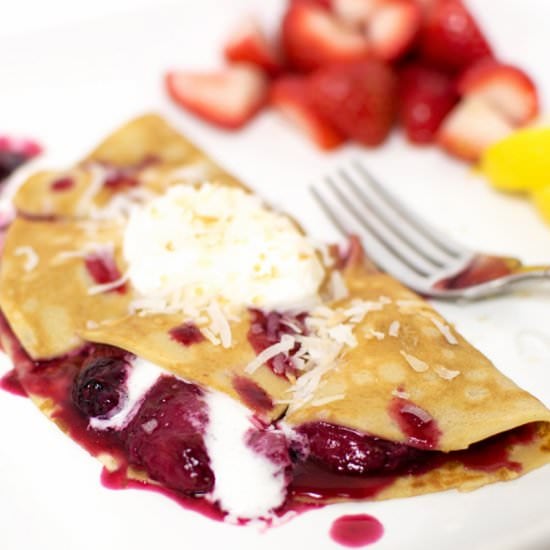 Berry Crepe Quesadillas