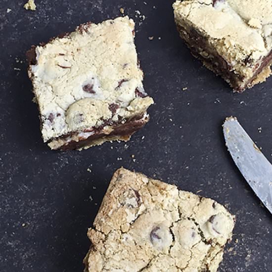 Smores Stuffed Cookie Bars