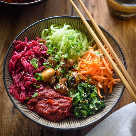 Vegan Mushroom Bibimbap