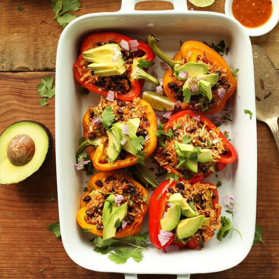 Cauliflower Rice Stuffed Peppers
