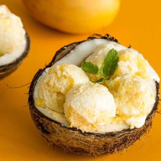Coconut Mango Ice Cream