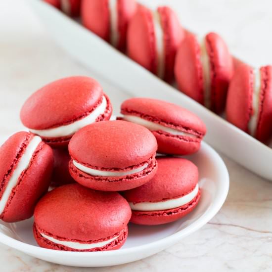 Red Velvet Macarons