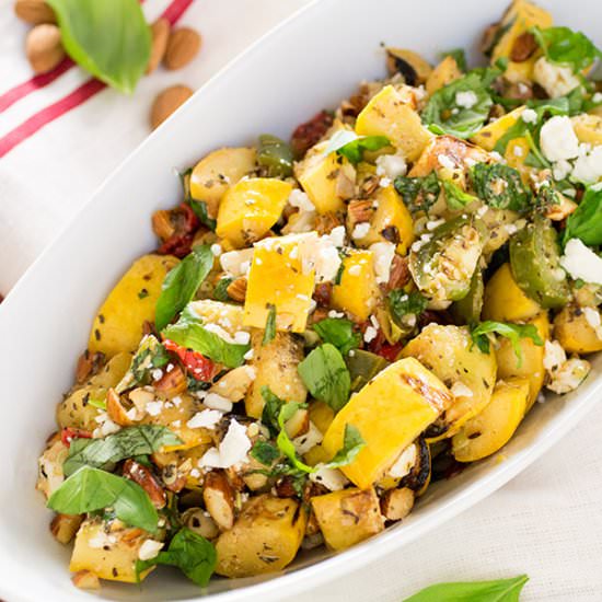 Grilled Summer Squash with Peppers