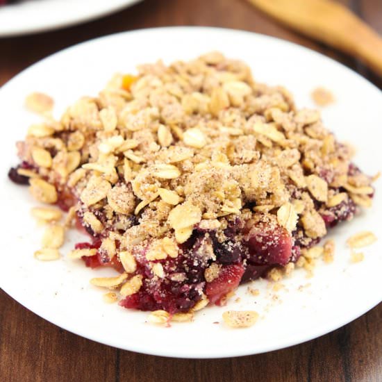 Clean Blueberry Mango Crumble