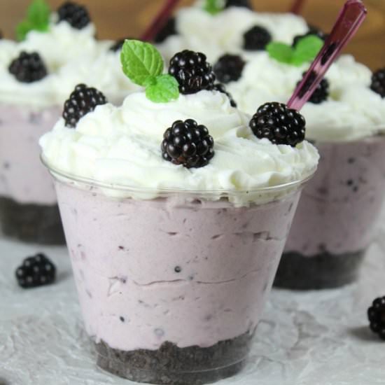 No Bake Blackberry Cheesecake