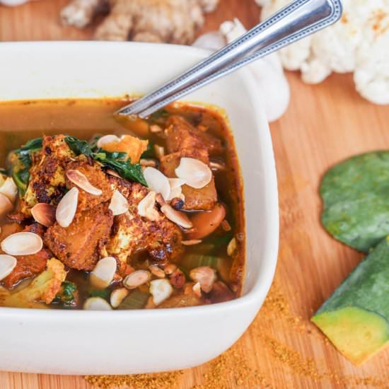 Curried Pumpkin and Cauliflower Soup