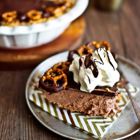 Chocolate Mousse Pretzel Pie