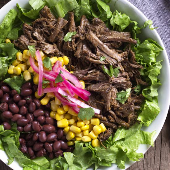 Slow Cooker Barbacoa Beef Bowls