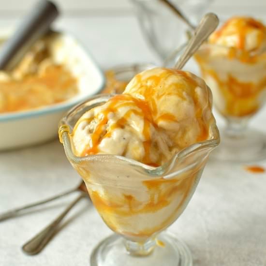 Vegan Roasted Banana Ice Cream