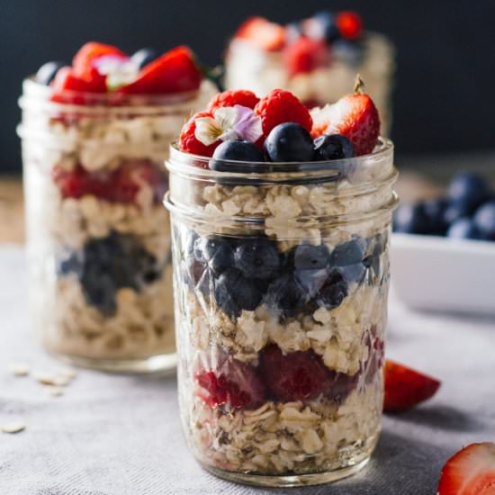 Triple Berry Overnight Oats