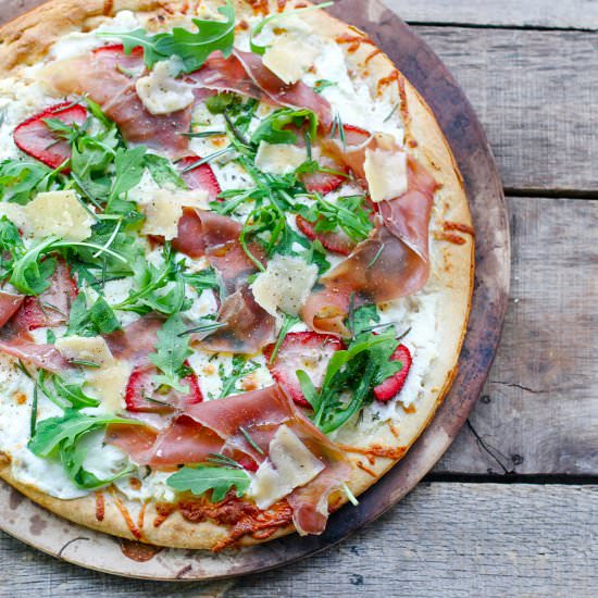 Prosciutto Pizza with Strawberries