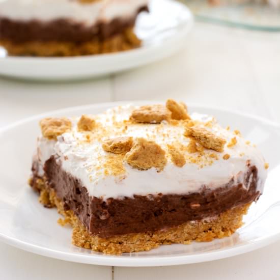 Chocolate Cheesecake Pudding Bars