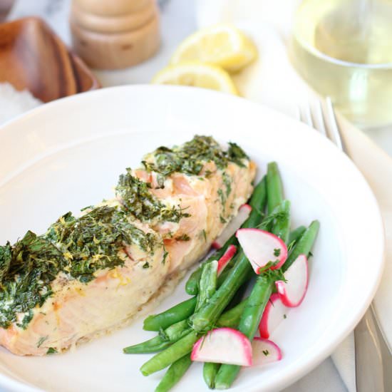 Slow Roasted Herb Salmon