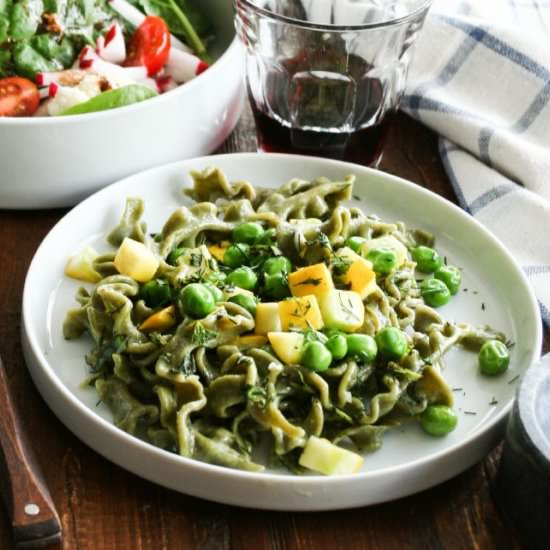 Fresh Pea and Herb Pasta
