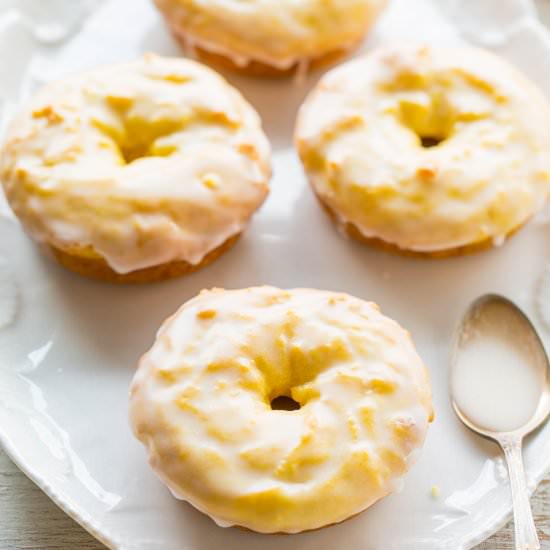 Baked Lemon Donuts with Lemon Glaze