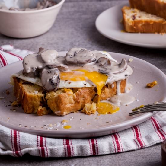 Bacon corn bread breakfast