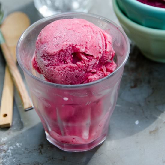 Sour Cherry Frozen Yogurt