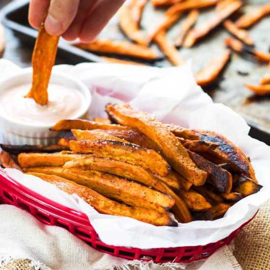 Sweet Potato Fries & Sriracha Mayo