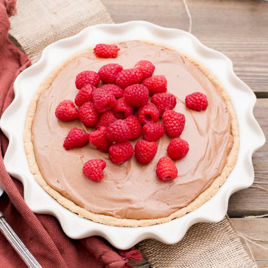 Paleo Raspberry French Silk Pie