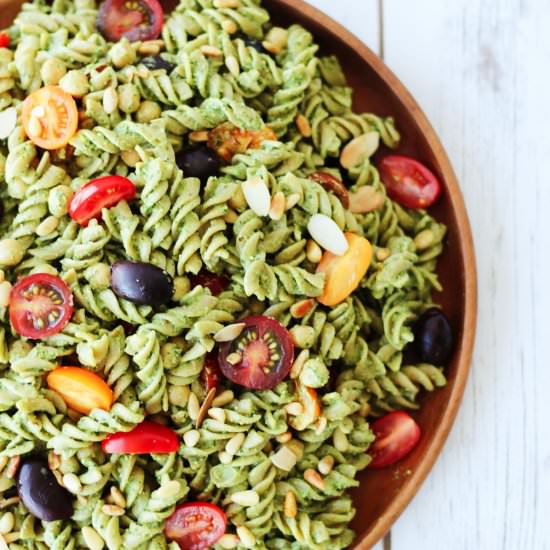 Vegan Pesto Pasta Salad