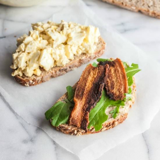 Egg Salad Sandwich with Bacon