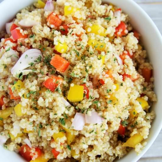 Quinoa and Pepper Pilaf