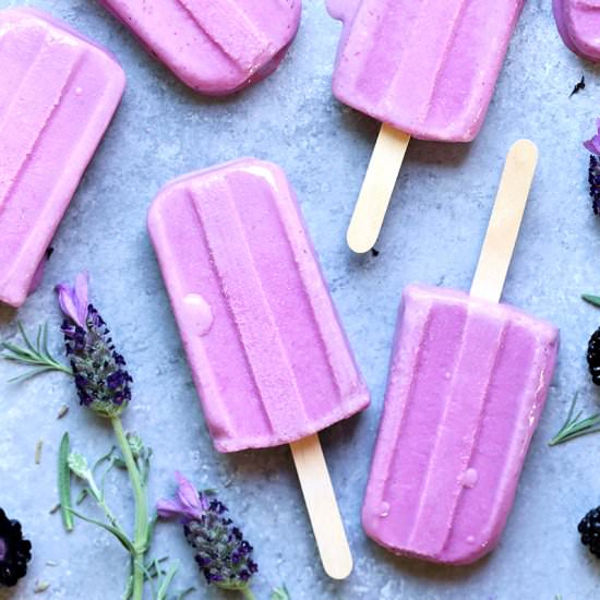 Blackberry Lavender Popsicles