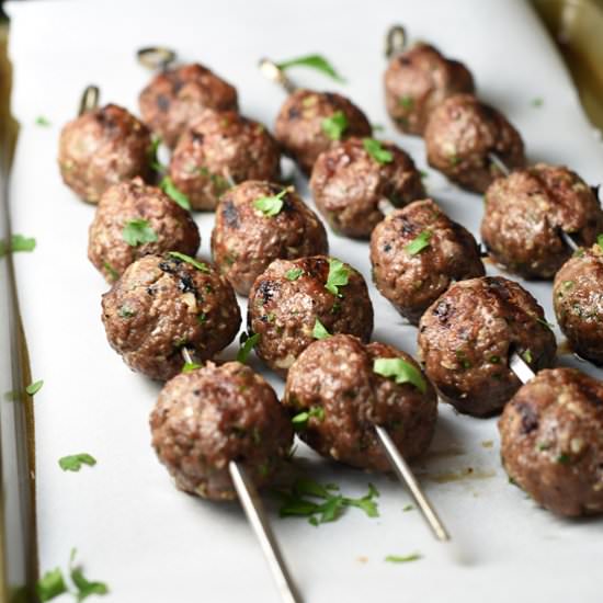 Grilled Beef Kofta Kabobs