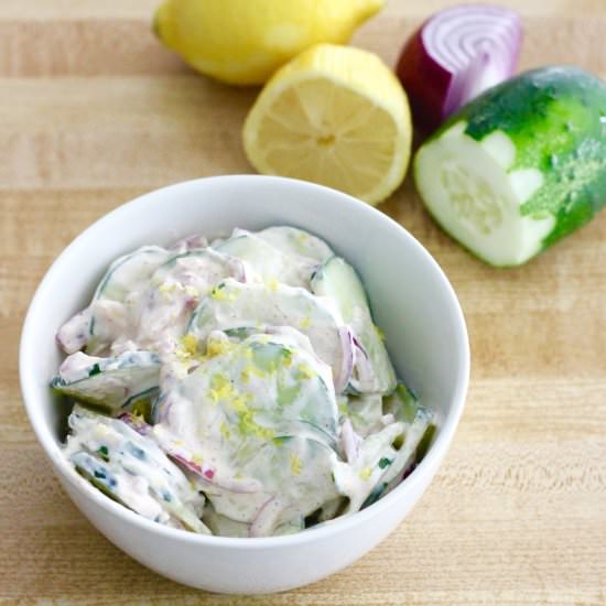 Creamy Cajun Cucumber Salad