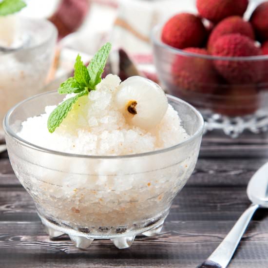 Lychee-Ginger Granita